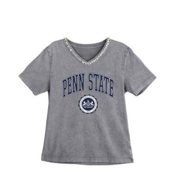 gameday couture Tops - Gameday Couture T-Shirt Penn State Rhinestone V-Neck Women's Large Gray